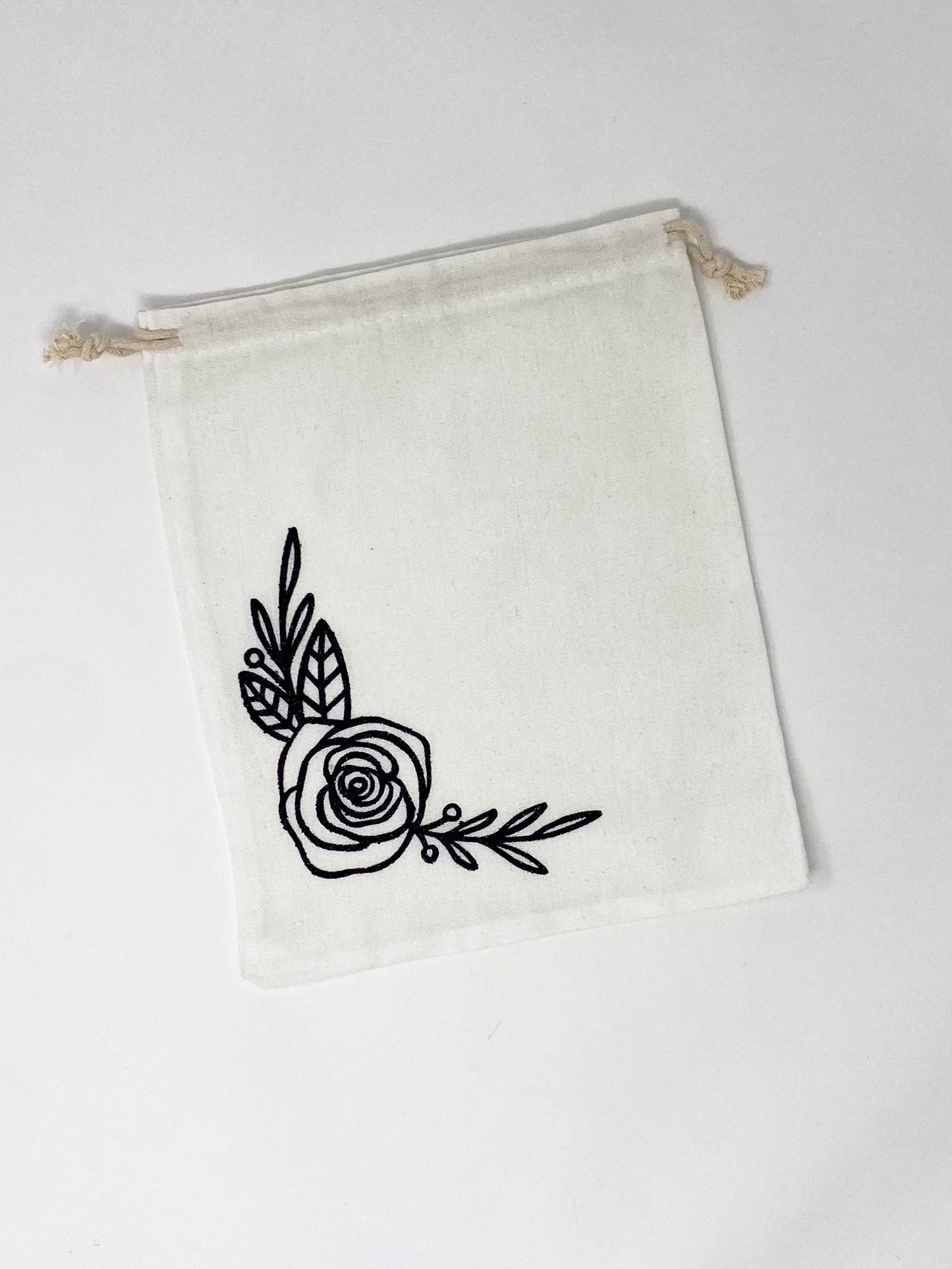 Floral Drawstring Pouch