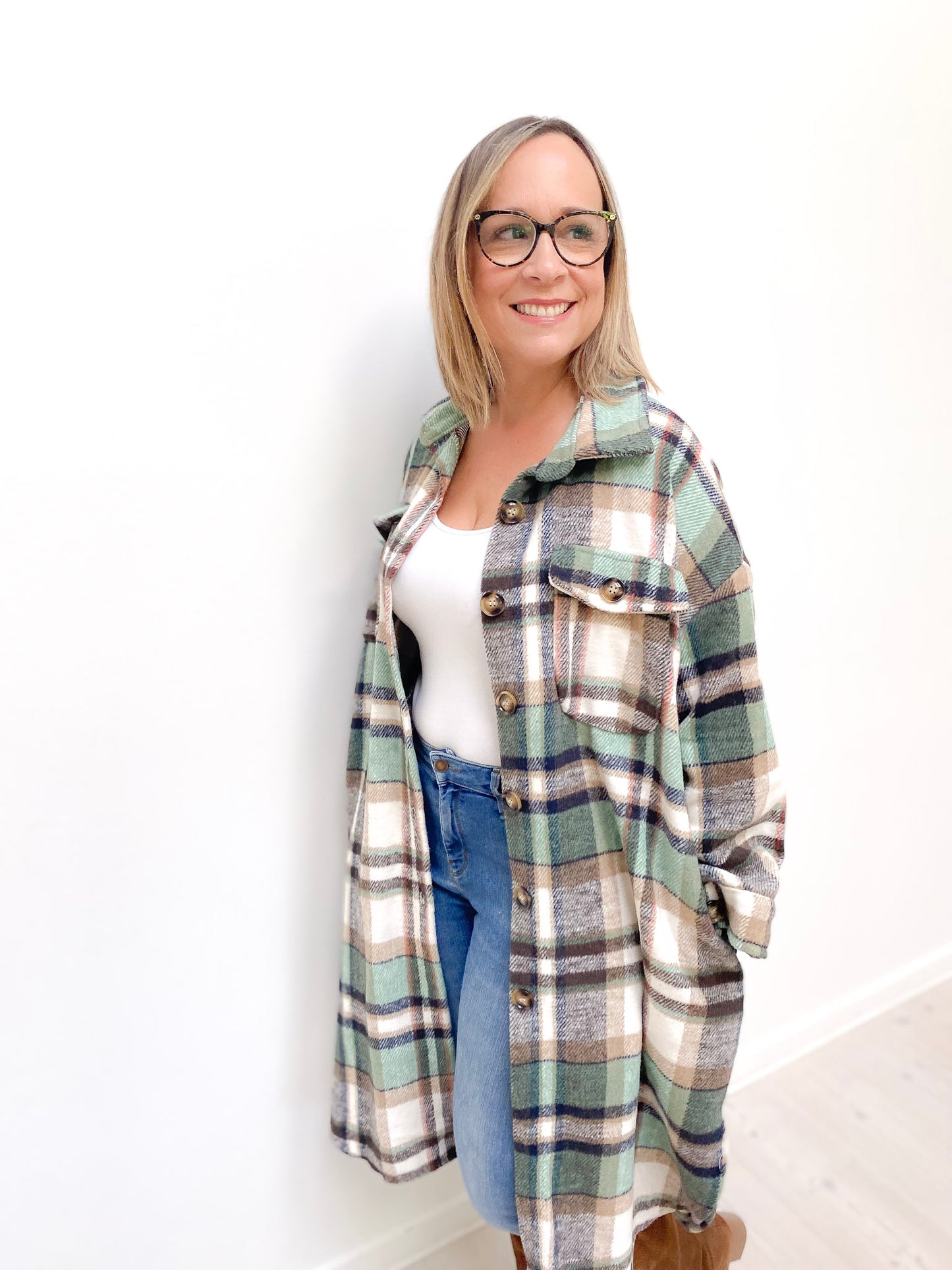 Flannel Shacket - Light Green