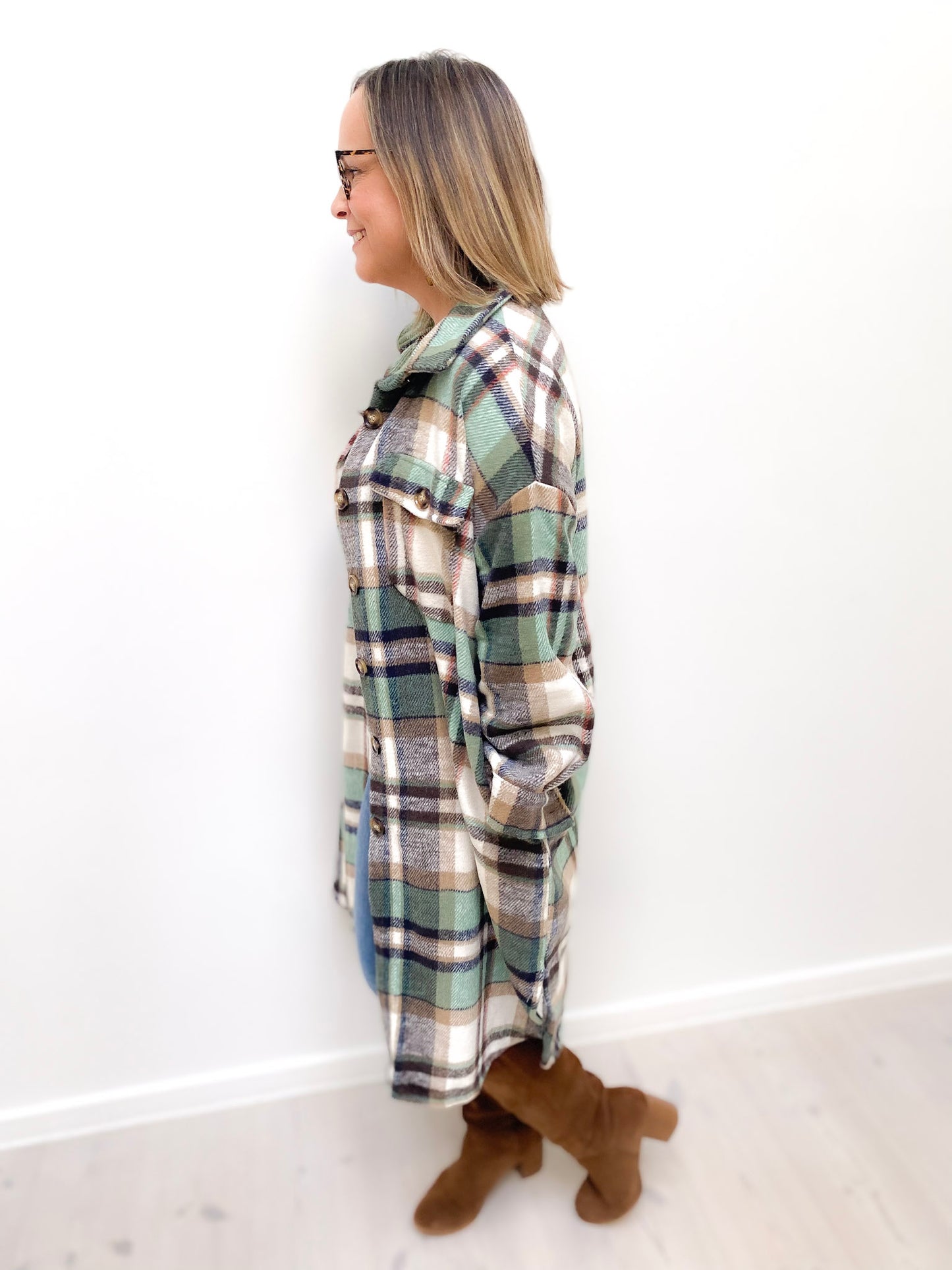 Flannel Shacket - Light Green