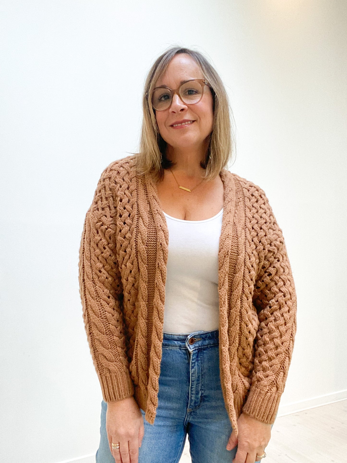 Cable-knit Cardigan