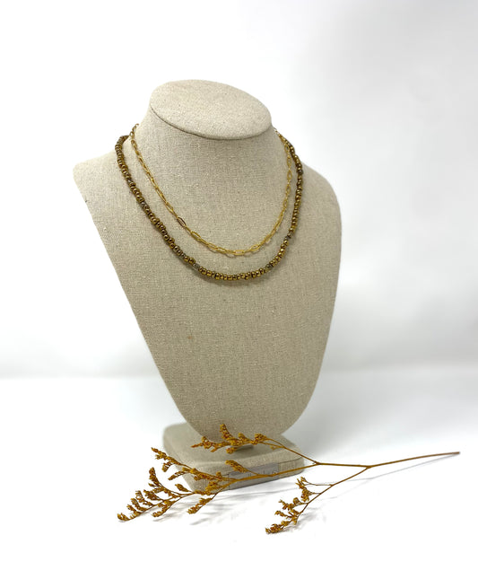 Double strand necklace