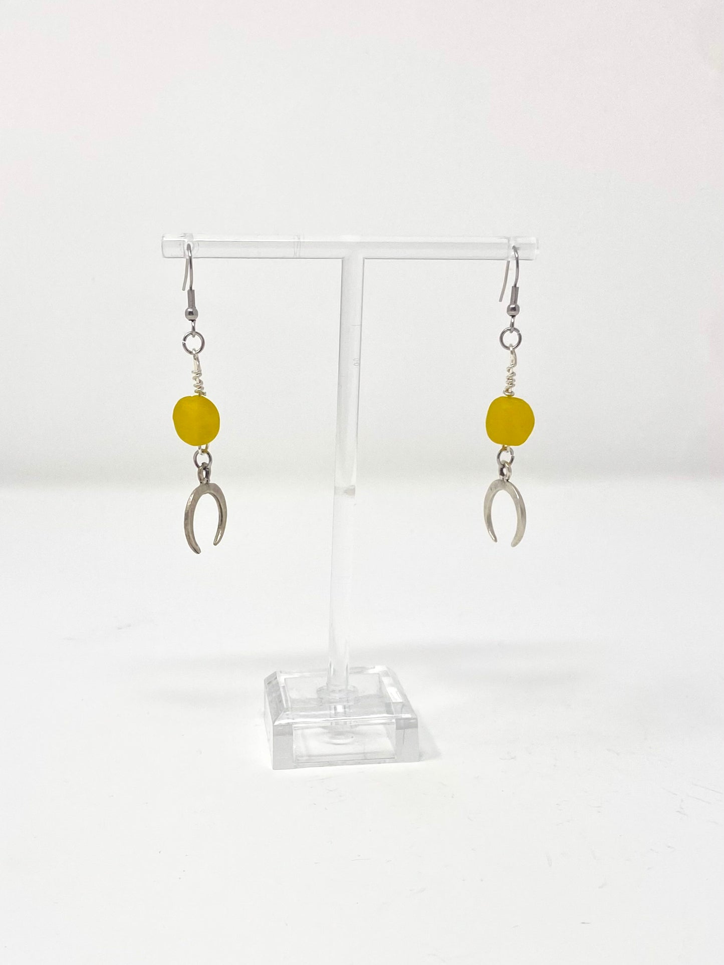 Crescent Moon Dangle Earrings