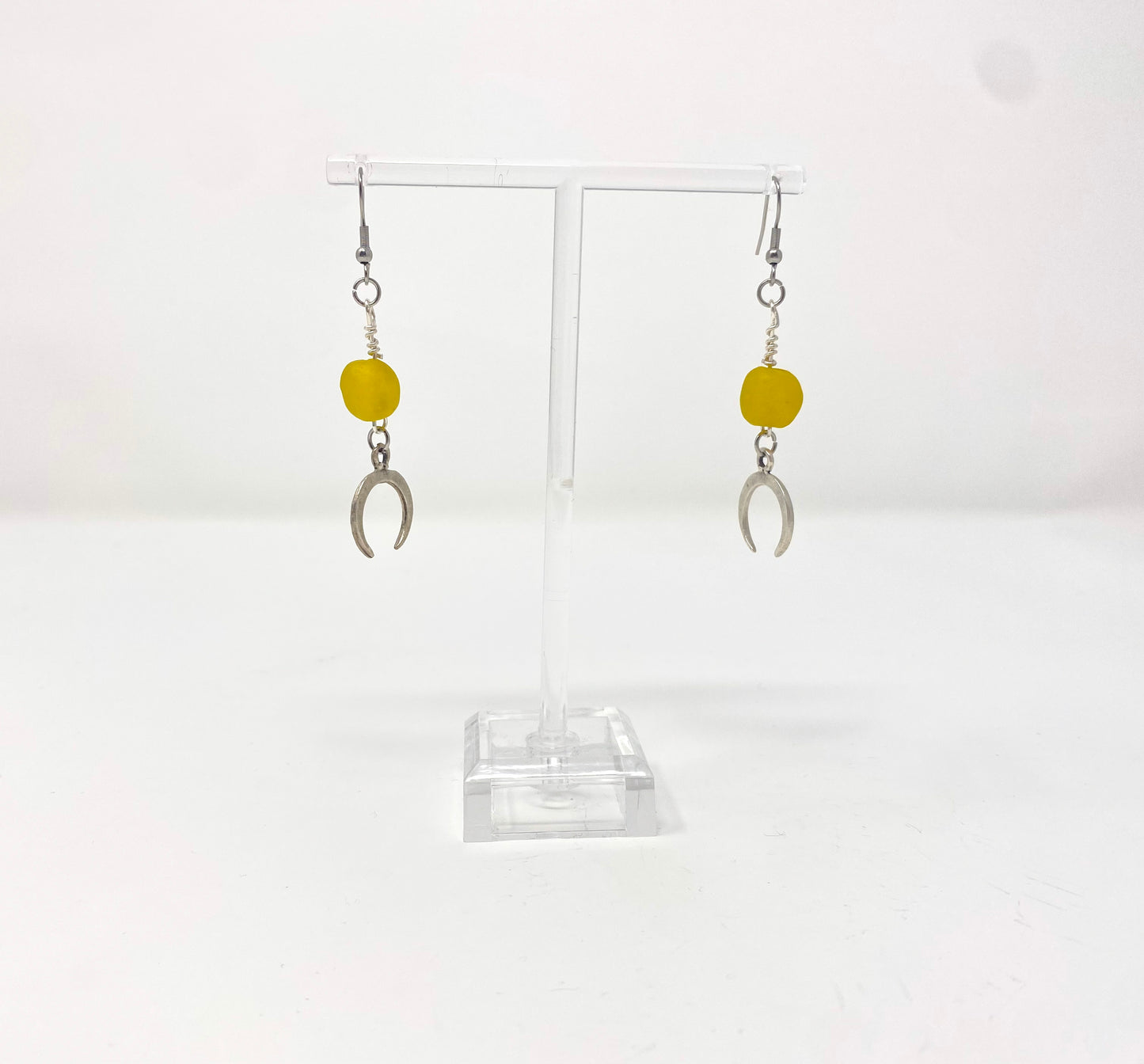 Crescent Moon Dangle Earrings